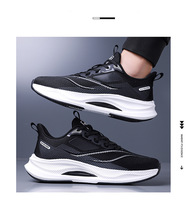 Vente en gros de nouvelles chaussures de sport et de course décontractées pour hommes, respirantes, en mesh, à semelle souple