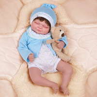Babeside usine en gros 17 pouces vinyle souple fille réaliste dormir bébé Reborn poupée Silicone