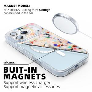 Coque AIKUSU antichoc au design élégant, motif confettis arc-en-ciel, pour iPhone 17 Air, 17 Pro, 17 Pro Max - Product Image 5