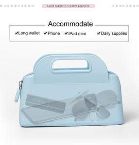 Bolsa de Silicona Multifuncional Personalizada con Cierre, Bolso de Mano Portátil para Mujer, Bolsa de Almacenamiento, Estuche de Cosméticos de Silicona - Product Image 3
