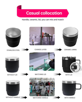 Taza de Café Apilable de Acero Inoxidable con Aislamiento al Vacío de Doble Pared de 4oz, 6oz y 10oz al por Mayor, Vaso Pequeño