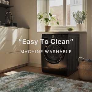 พรมปูพื้นลายนามธรรมทันสมัย ขนาด 8x10 ฟุต ซักได้ ไม่ลื่น นุ่ม สำหรับห้องนั่งเล่น ห้องนอนขนาดใหญ่ ตกแต่งบ้าน <span class=keywords><strong>สี</strong></span><span class=keywords><strong>เขียว</strong></span>/น้ำตาล - Product Image 6