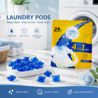 Lessives en capsules JL 4-en-1 : Perles de lessive liquide pour le lavage des vêtements