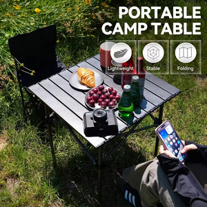 S Size Lightweight <b>Foldable</b> Steel Picnic <b>Garden</b> Dining <b>Table</b> Portable Outdoor Furniture for School Camping Cheap Price Barbecue - Product Image 2