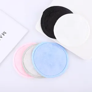 Eco-friendly Soft Rounds Bamboo Cotton Velvet Face Cleansing Pads All Skin Washable Reusable Makeup Remover