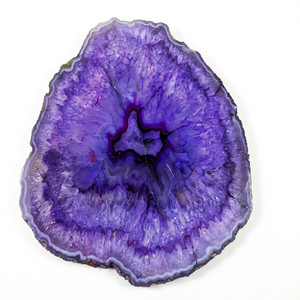 Purple <b>Agate</b> Stone Platter <b>Agate</b> Slices Wholesale Gemstone Slices with Rough Edge Crystals Healing Quartz Serving Platter - Product Image 2