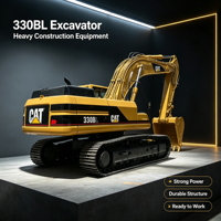 Excavatrice Caterpillar 330B L, 33 tonnes, usage intensif, 165,5 kW, godet de 1,5 m³, spécifications japonaises, machine de construction, équipement d'occasion