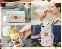 Profit King 48H Prêt à expédier Autocollant de transfert UV DTF pour gobelet, motif vache florale mignonne, pour verre Libbey de 16 oz, lot mixte, encre sûre