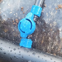 Connecteur économique en PP 16 mm bleu pour ruban goutte-à-goutte, adaptateur de raccordement à écrou de blocage pour tuyau d'irrigation goutte-à-goutte