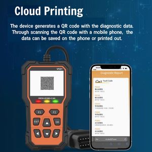 OBD2 스캐너 자동차 엔진 결함 코드 판독기는 모든 차량을 지원합니다 1996 + 13 진단 모드 (적색) RF 통신 12-24V for - Product Image 3