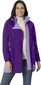 Nouveau design, manteau trench décontracté long et chaud pour femme, grande taille, avec col montant et fermetures éclair en coton - Product Image 3