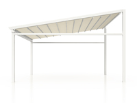 Mooxon Gazebo électrique à toit rétractable en PVC pour l'extérieur, pergola motorisée, auvent réglable pour le jardinage
