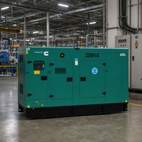 Groupe électrogène silencieux 176 kW 220 kVA, générateur diesel 6CTAA8.3-G2, type silencieux, 160 kW 200 kVA, triphasé, groupe électrogène de secours pour usine