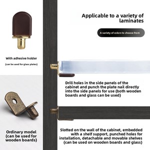 Support de planche <span class=keywords><strong>en</strong></span> bois réglable <span class=keywords><strong>pour</strong></span> armoire à vin étagère <span class=keywords><strong>en</strong></span> <span class=keywords><strong>verre</strong></span> couche de placard support de cloison fixe connecteurs supports d'étagère - Product Image 4