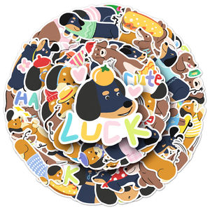 50pcs haute qualité étoile étanche autocollant personnalisé décoratif dessin animé Original <span class=keywords><strong>teckel</strong></span> autocollant - Product Image 1