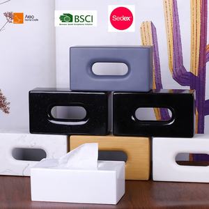 자석 커버가있는 맞춤형 흑백 수지 티슈 홀더 호텔 및 욕실 용 도매 욕실 액세서리 종이 상자 - Product Image 6