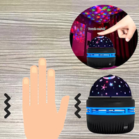Nouvelle lampe d'ambiance USB 3W, projecteur rotatif étoilé, projecteur RGB, lampe boule magique, lampe de nuit LED en cristal