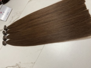 # 2 # Extensiones de Cabello con Punta 4I, Cabello Humano Virgen Remy Pre-Adherido con Punta Adhesiva, Ondulado, MARRÓN OSCURO, Cabello con Punta I, Ondas Naturales para Mujeres, Proveedores - Product Image 2