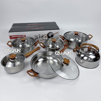 Offre Spéciale Batterie de cuisine en acier inoxydable 12 pièces Casseroles et poêles de cuisine antiadhésives Marmites en métal