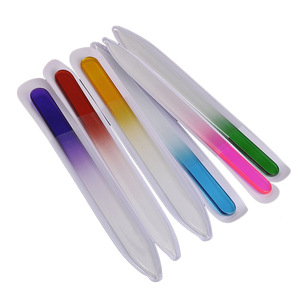 Lime à ongles en verre double face, zèbre, outil de manucure et pédicure, dégradé de couleurs, réutilisable, durable, pour ongles naturels et acryliques - Product Image 1