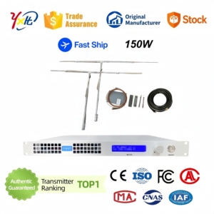 Kit Completo de Transmisor <span class=keywords><strong>FM</strong></span> YXHT de 150W con <span class=keywords><strong>Antena</strong></span> Dipolo de 2 Bahías y <span class=keywords><strong>Cable</strong></span> de Alimentación de 30m para Transmisión de Estudio de Radio <span class=keywords><strong>FM</strong></span> - Product Image 1