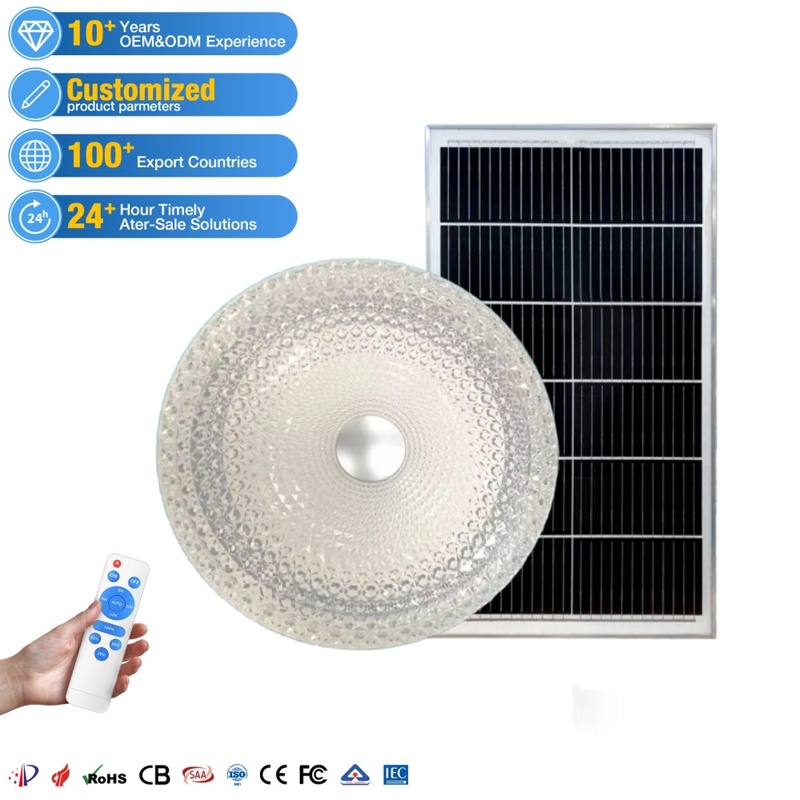 ZY Solar Powered Ceiling Bedroom Balcony