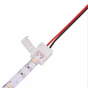 8mm 2 Pin Single Plug Connector with Wire Cable 15cm for IP65 Waterproof Single Color 3528 Led Strip Light