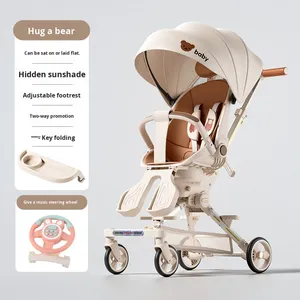 <span class=keywords><strong>Passeggino</strong></span> pieghevole leggero reclinabile ad alta vista comodo <span class=keywords><strong>passeggino</strong></span> per passeggiate per bambini - Product Image 6