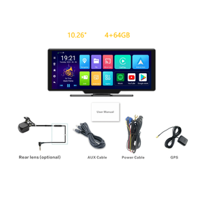 2025 xu hướng mới Carplay 10.26 inch Dash Cam phụ kiện xe hơi 4 + 64GB Wi-Fi an ninh máy ảnh thông minh gương xe DVD Player - Product Image 1