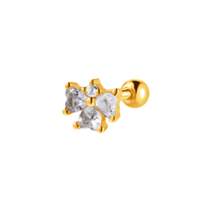 Joyería de Acero Inoxidable para Perforaciones, Aretes de Circonita, Estilo Metálico, Postes de <span class=keywords><strong>Titanio</strong></span> Chapados en Oro de 18K, Cómodos para Uso Diario - Product Image 4