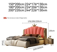 Neue Gepolsterte Betten Moderne King-Size Doppelbetten Massivholz-Bettrahmen Luxuriöse Weiche Betten Schlafzimmer-Möbelset Hersteller