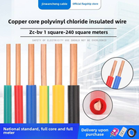 Cable de Cobre Duro de Núcleo Único BV de Bajo Precio, 20 AWG, 0.6 mm, 220 V, 1-6 Metros Cuadrados, Cable Doméstico de un Solo Hilo, PVC, ROHS