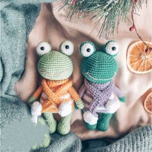 Jouets en crochet personnalisés de haute qualité, amigurumi, animaux en peluche, grenouille à pattes longues, jouet en crochet mignon pour enfants - Product Image 3