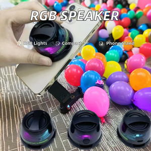 Haut-parleur portable RGB personnalisé avec aimant pour iPhone Android, chariot <span class=keywords><strong>de</strong></span> golf, camping, fête, bureau - Support <span class=keywords><strong>de</strong></span> téléphone magnétique, petit et pratique - Product Image 3