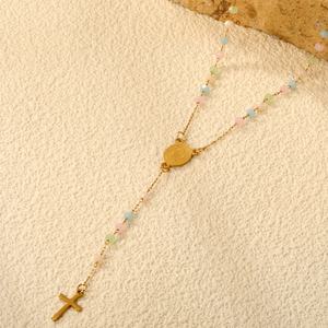 Collar <span class=keywords><strong>de</strong></span> Moda con Colgante <span class=keywords><strong>de</strong></span> Cruz Católica <span class=keywords><strong>de</strong></span> San Judas <span class=keywords><strong>de</strong></span> Acero Inoxidable y <span class=keywords><strong>Cadena</strong></span> <span class=keywords><strong>de</strong></span> Cuentas Tipo <span class=keywords><strong>Rosario</strong></span> Chapado en Oro <span class=keywords><strong>de</strong></span> 18k <span class=keywords><strong>para</strong></span> Mujer y <span class=keywords><strong>Hombre</strong></span> - Product Image 5