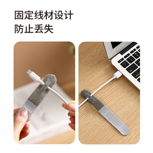 FaSoLa Writable Cable Tie Grey Nylon 8 Packs Self Adhesive Velcro Organizer Household Use - Product Image 5