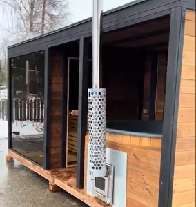 2025 di lusso in legno massello di cedro 4-8 persone vasche <span class=keywords><strong>Spa</strong></span> camere <span class=keywords><strong>Sauna</strong></span> con vasca idromassaggio per ville - Product Image 4