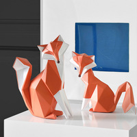 Ornements nordiques décoration de la maison personnalisé résine artisanat Animal Statue renard Figurine pour décoration de Table figure animale