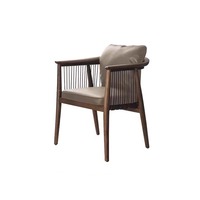 Chaise de salle à manger minimaliste italienne en bois massif, chaise de thé de luxe léger, design d'inspiration vintage, fauteuil haut de gamme, mobilier de maison