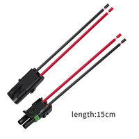 Bornier série 1.5mm 2 broches 2 broches connecteur de prise de faisceau de câblage fil de prise avec câble de fil connecteur étanche de voiture