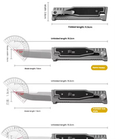 Cuchillo de Gravedad de Alta Calidad, Acero Inoxidable, EDC, Táctico, Supervivencia, Cuchillos para Camping, Aire Libre, Cuchillos Plegables