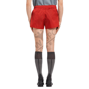 Pantalones Cortos de Satén Naranja para Hombre, Cintura Media, Cierre Elástico, Transpirables, Casuales, 100% Poliéster, Color Sólido, Tejido de Tela - Product Image 2