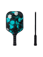Raquette de Pickleball en Fibre de Verre et Carbone 16mm pour Débutants, Vente Directe Usine, Motif Hexagonal 40cm, pour Enfants et Adultes, Lot de 2
