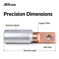 Borne de câblage bimétallique JEMA à haute conductivité Cuivre-Aluminium pour mise à la terre haute tension et protection contre la foudre