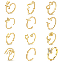 Bagues d'orteil ajustables plaquées or 18 carats pour femmes, avec pierres CZ et cristaux, motif fleur, pour l'été et la plage, bijoux de pied ouverts