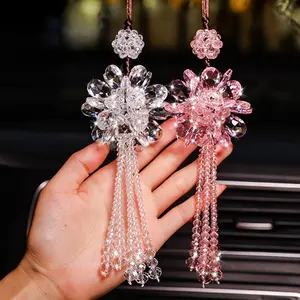 Fai da te Car Interior Crystal Glass Drops prismi pendenti Suncatcher Ornament lampadario da sposa finestra Hanging Sun Catcher Ornaments