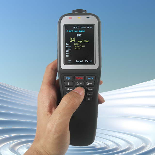Newest Handheld Alcohol Tester Breathalyzer with Fuel Cell Sensor Features Keyboard Layout