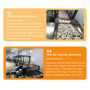 Fabbrica su misura industriale commerciale completamente automatica patatine fritte macchina per la produzione di patatine fritte congelate linea di produzione - Product Image 6