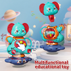 Juguete Educativo Multifuncional <span class=keywords><strong>con</strong></span> Ventosa Giratoria, Sonajero Interactivo para Bebés <span class=keywords><strong>con</strong></span> Forma <span class=keywords><strong>de</strong></span> Elefante y Jirafa - Product Image 4