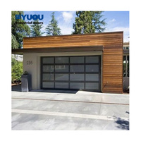 Porte sectionnelle moderne en aluminium et verre dépoli transparent, avec télécommande, de qualité supérieure et économique